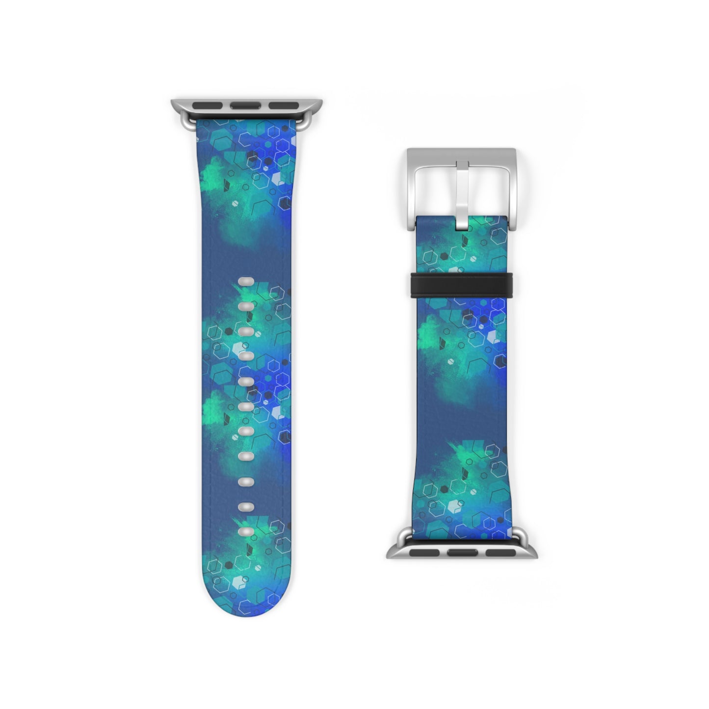 Apple Watch Band-Blue Geometric Design