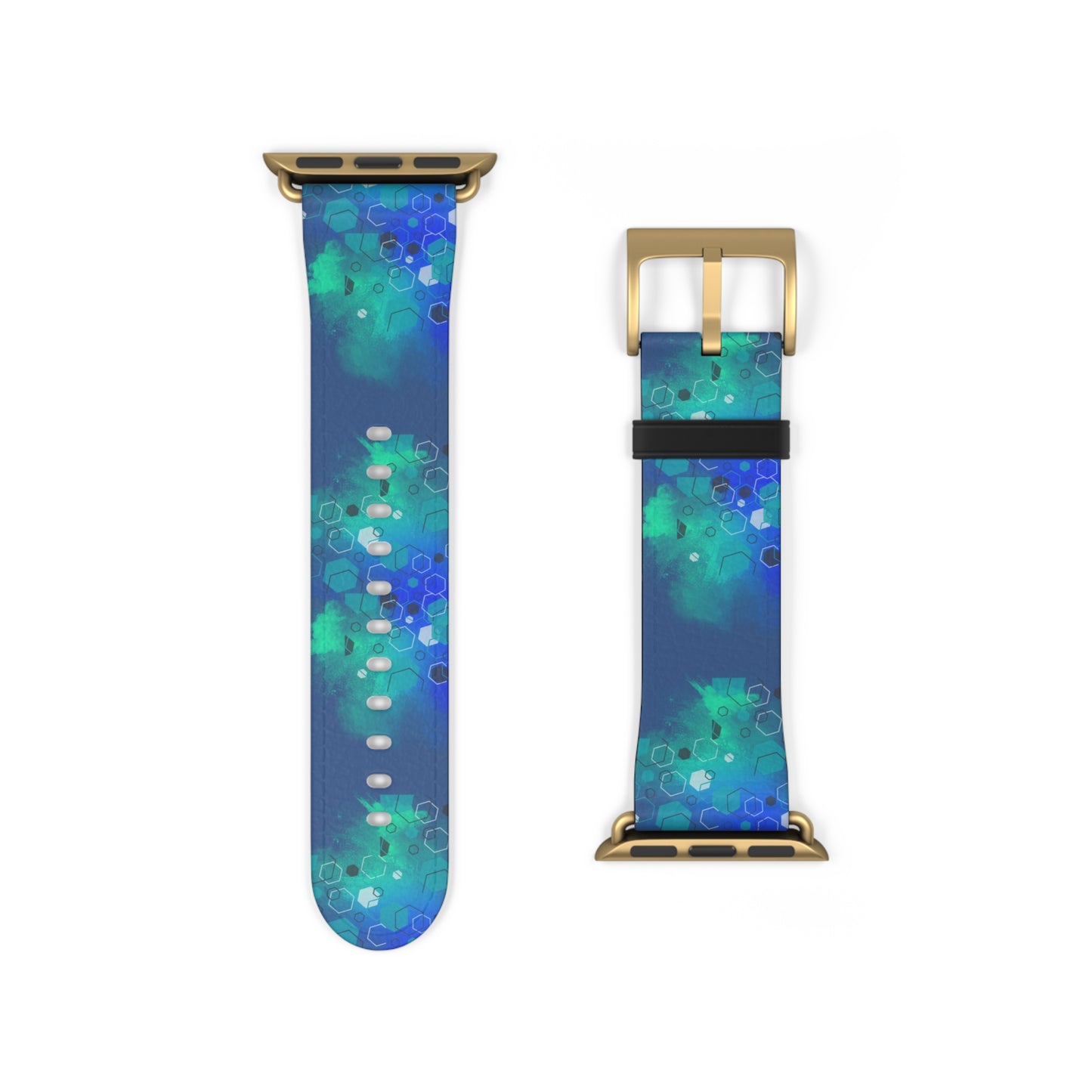 Apple Watch Band-Blue Geometric Design