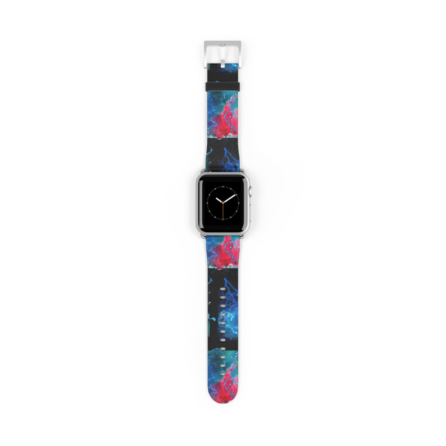 Apple Watch Band- Red & Blue Smoke Design