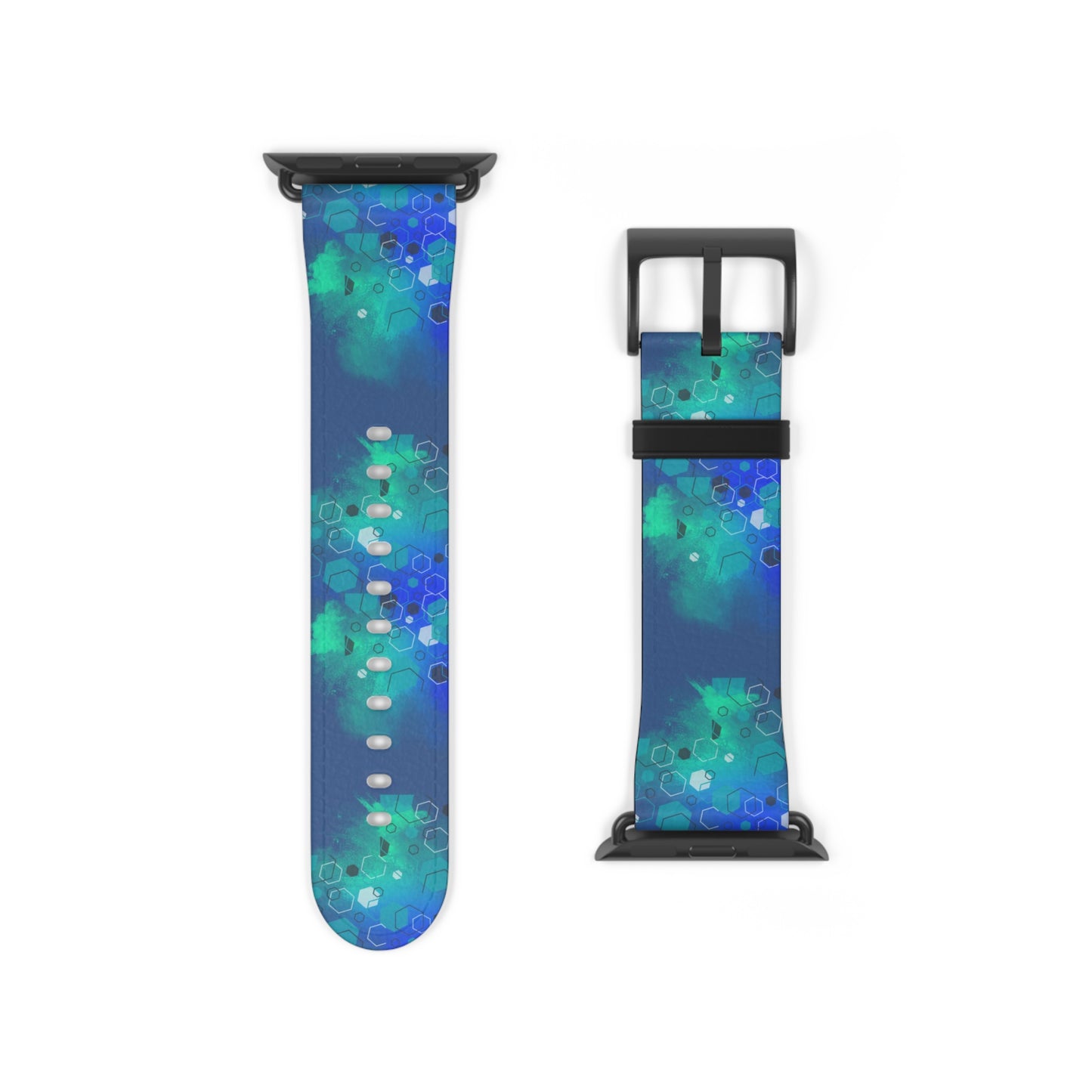 Apple Watch Band-Blue Geometric Design