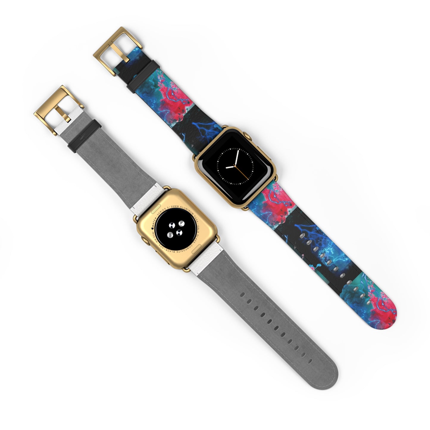 Apple Watch Band- Red & Blue Smoke Design