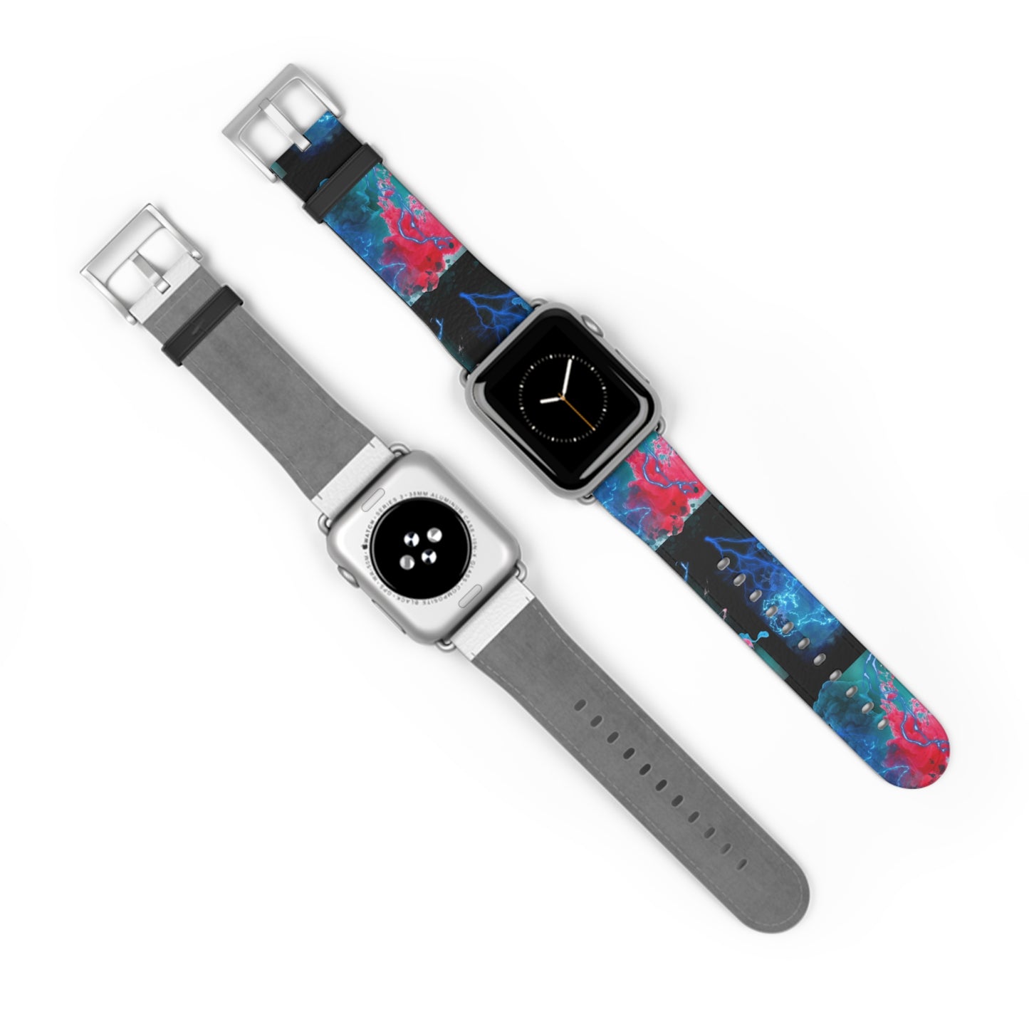 Apple Watch Band- Red & Blue Smoke Design