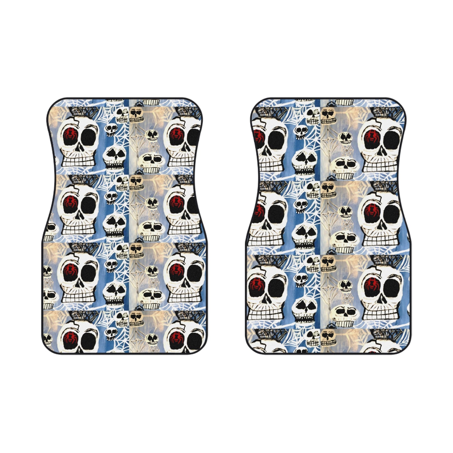 Car Floor Mats with Skullwebular Design