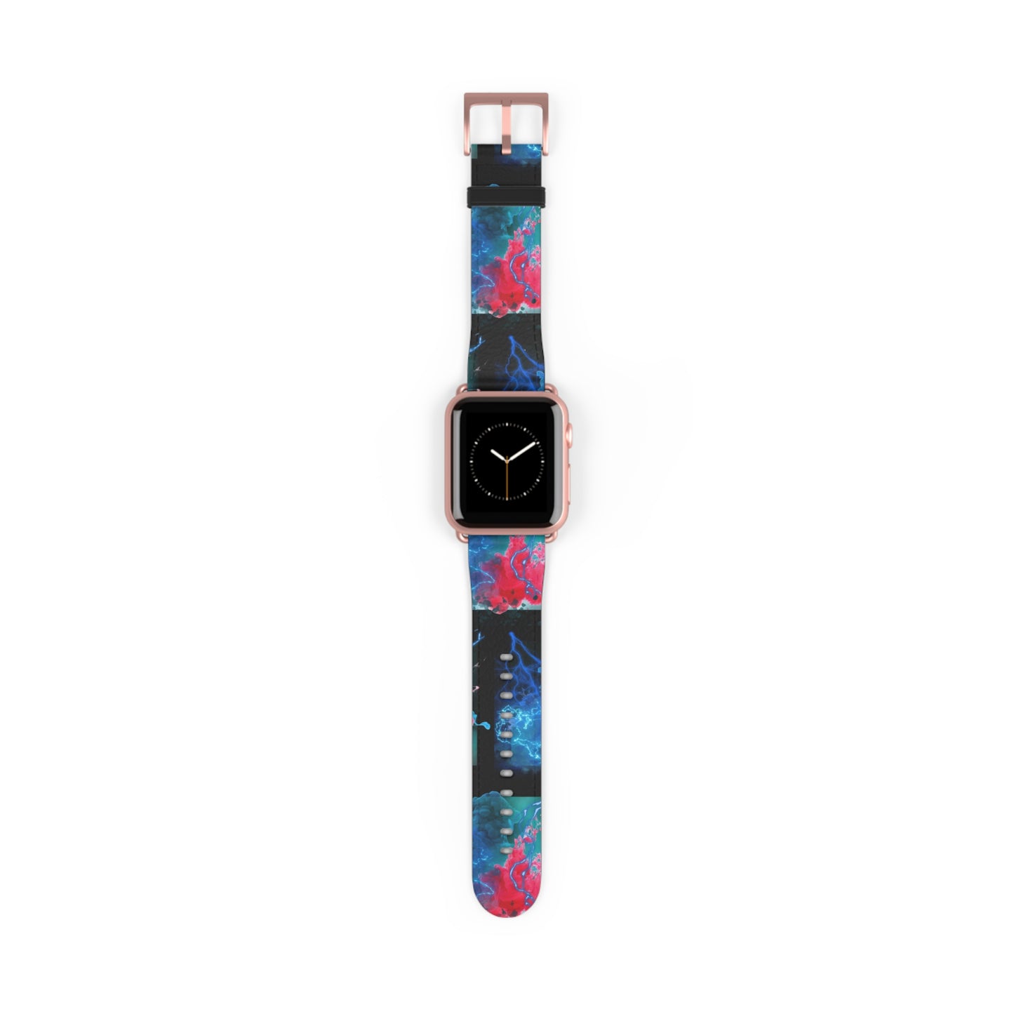 Apple Watch Band- Red & Blue Smoke Design