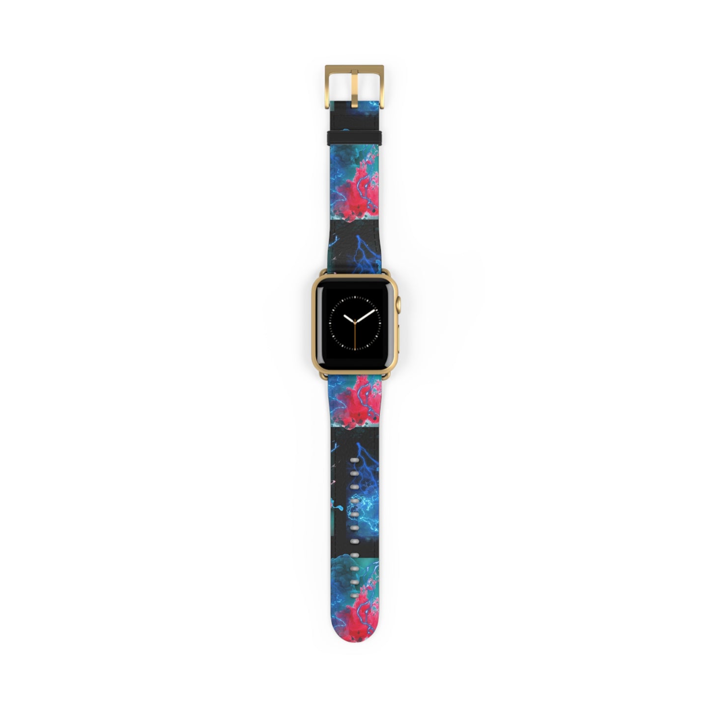 Apple Watch Band- Red & Blue Smoke Design