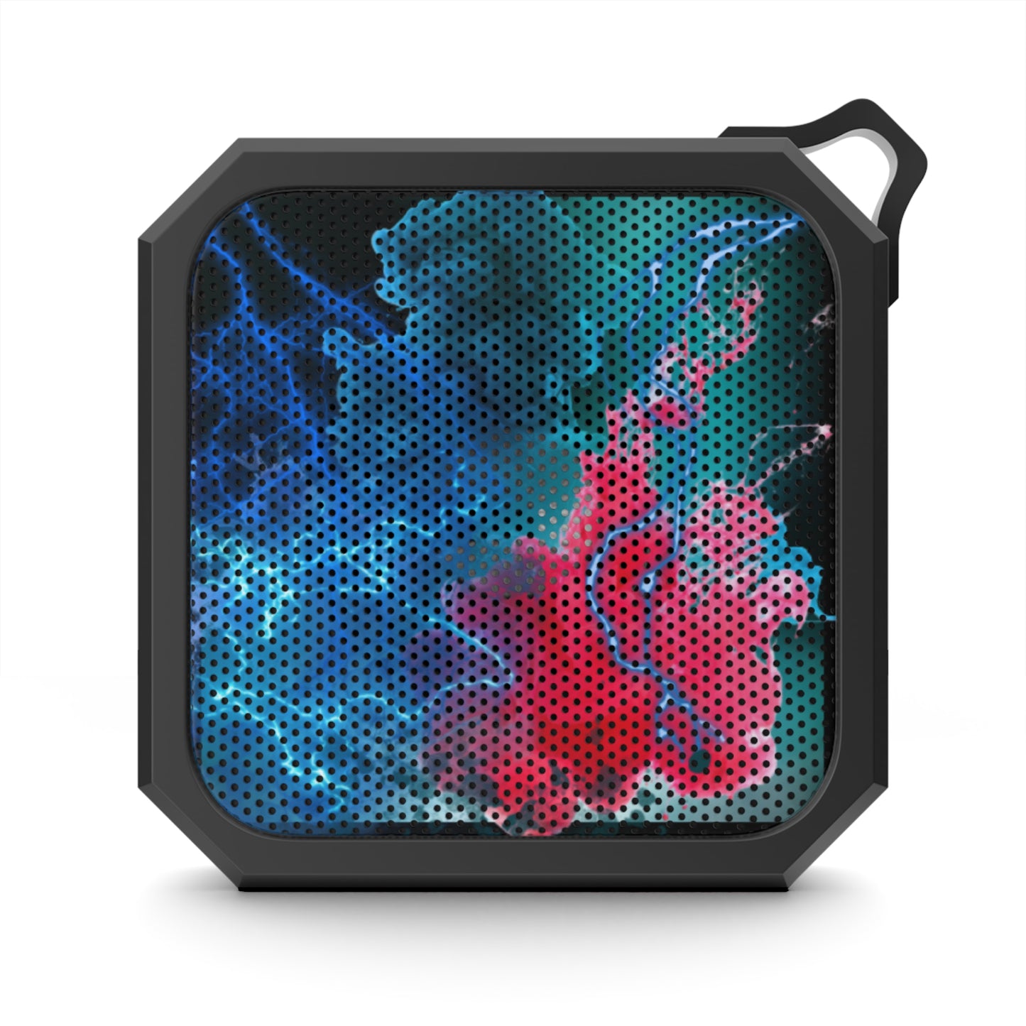 Outdoor Bluetooth Speaker - Red & Blue Smoke Design