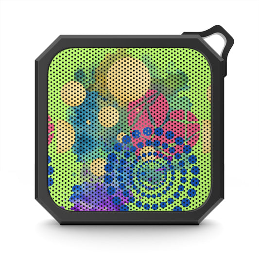 Bluetooth Speaker Portable Outdoor Speaker-Neon Green Spiral Design