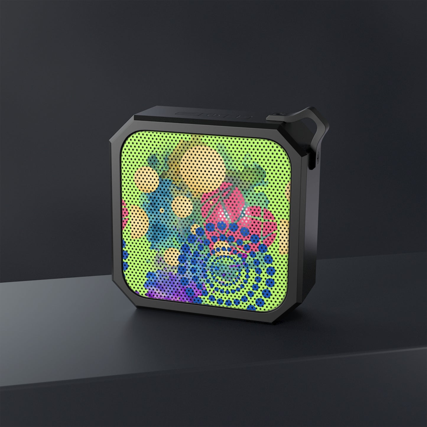 Bluetooth Speaker Portable Outdoor Speaker-Neon Green Spiral Design