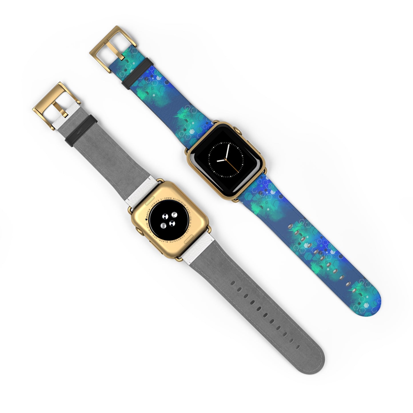 Apple Watch Band-Blue Geometric Design