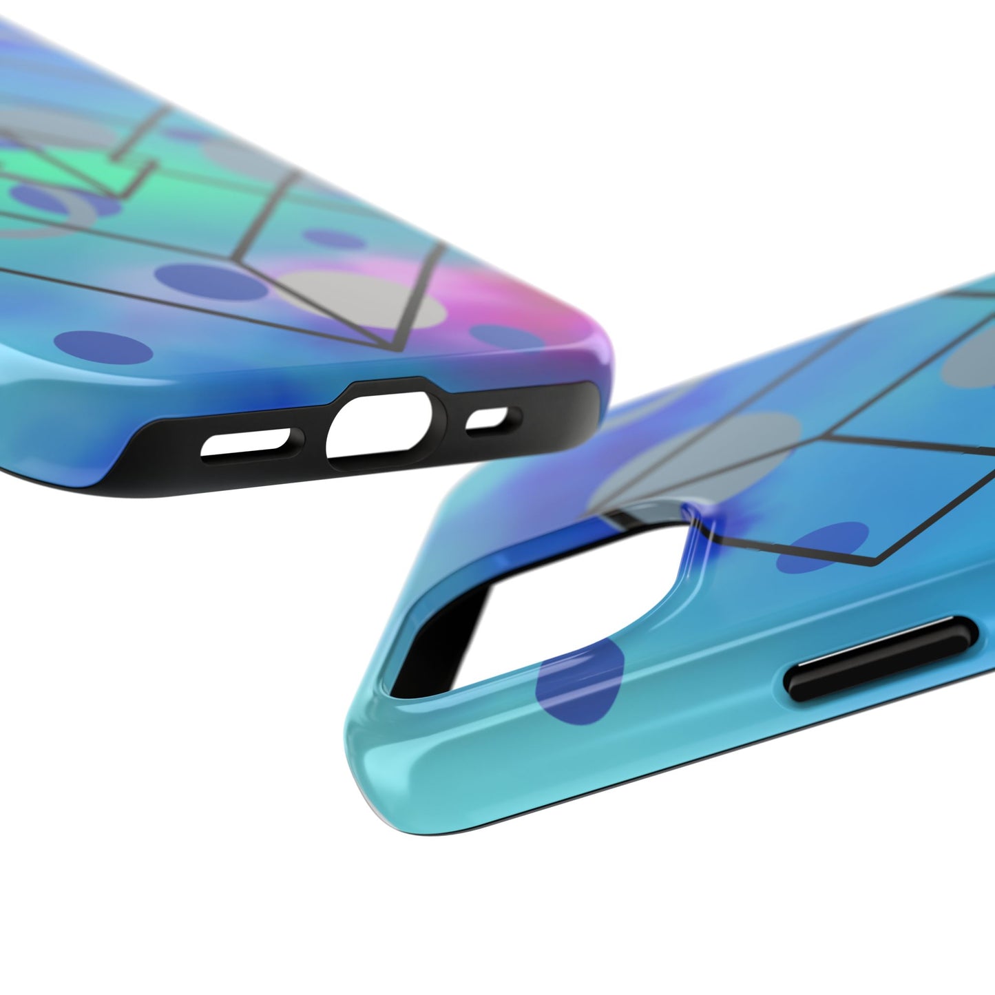 Tough Phone Case - Durable Protection with Vibrant Geometric Diamonds Design