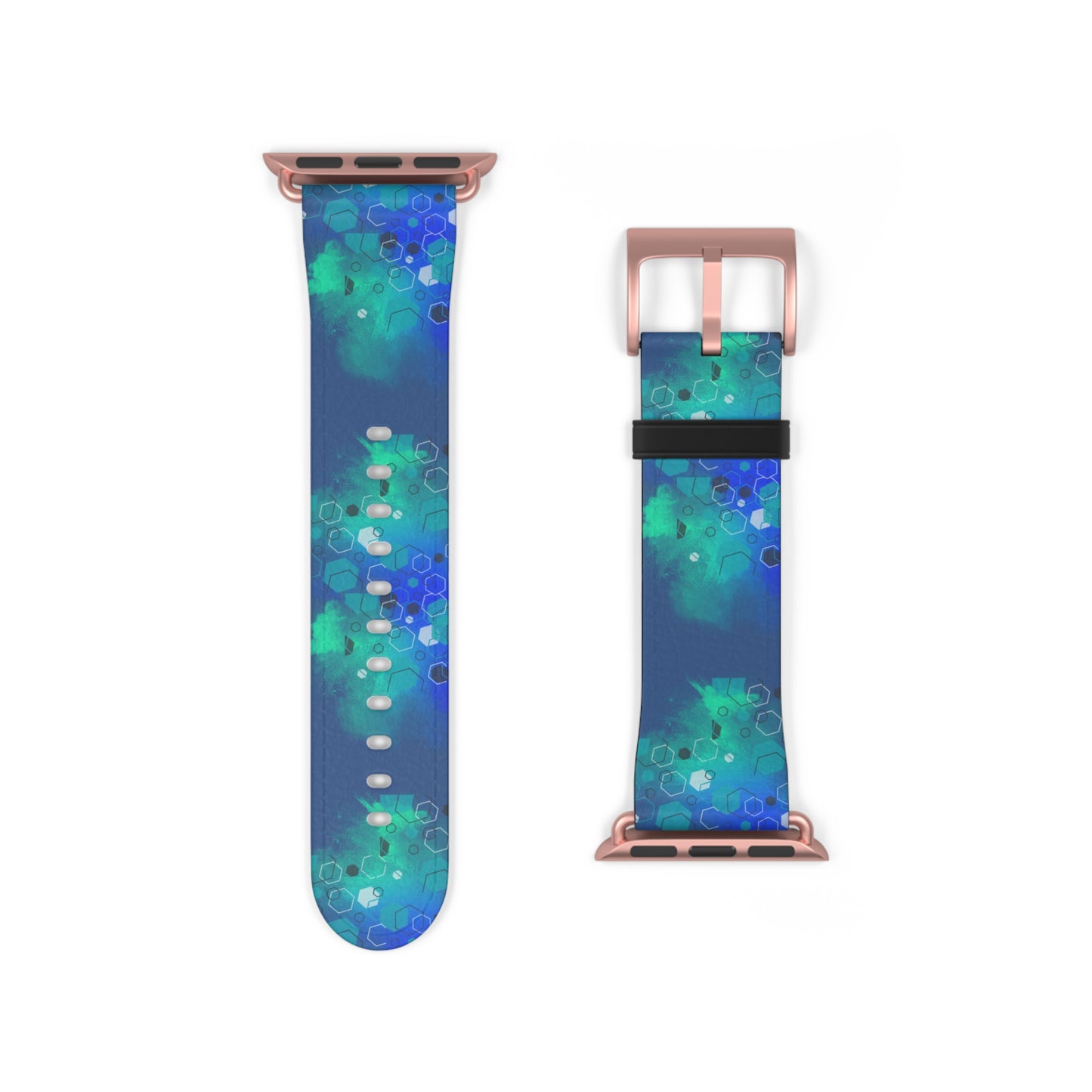 Apple Watch Band-Blue Geometric Design