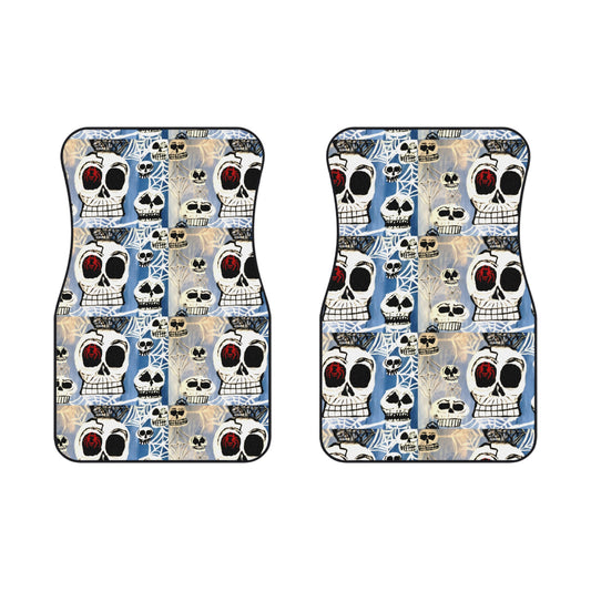 Car Floor Mats with Skullwebular Design